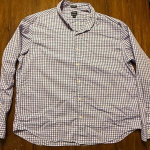 J. Crew Men's Purple/blue andpink Checkered Shirt